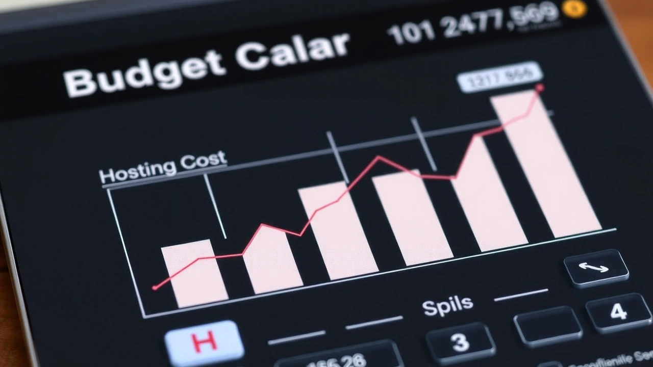 calculateur de budget avec graphiques des couts
