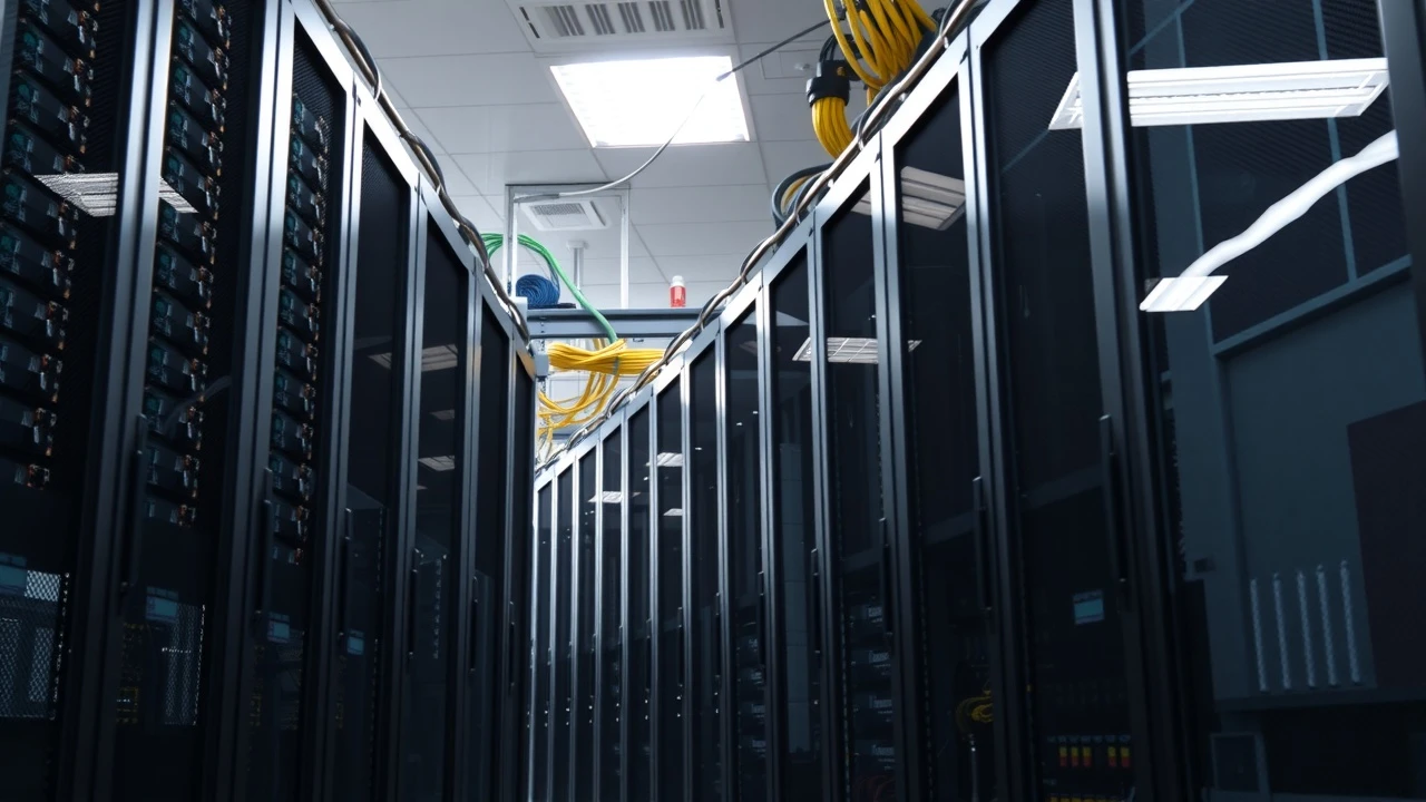 centre de données avec serveurs cloud évolutifs