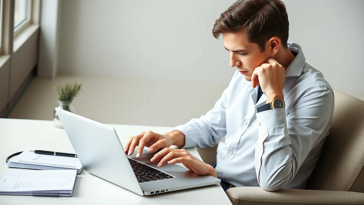 person examinant des options d'hébergement web