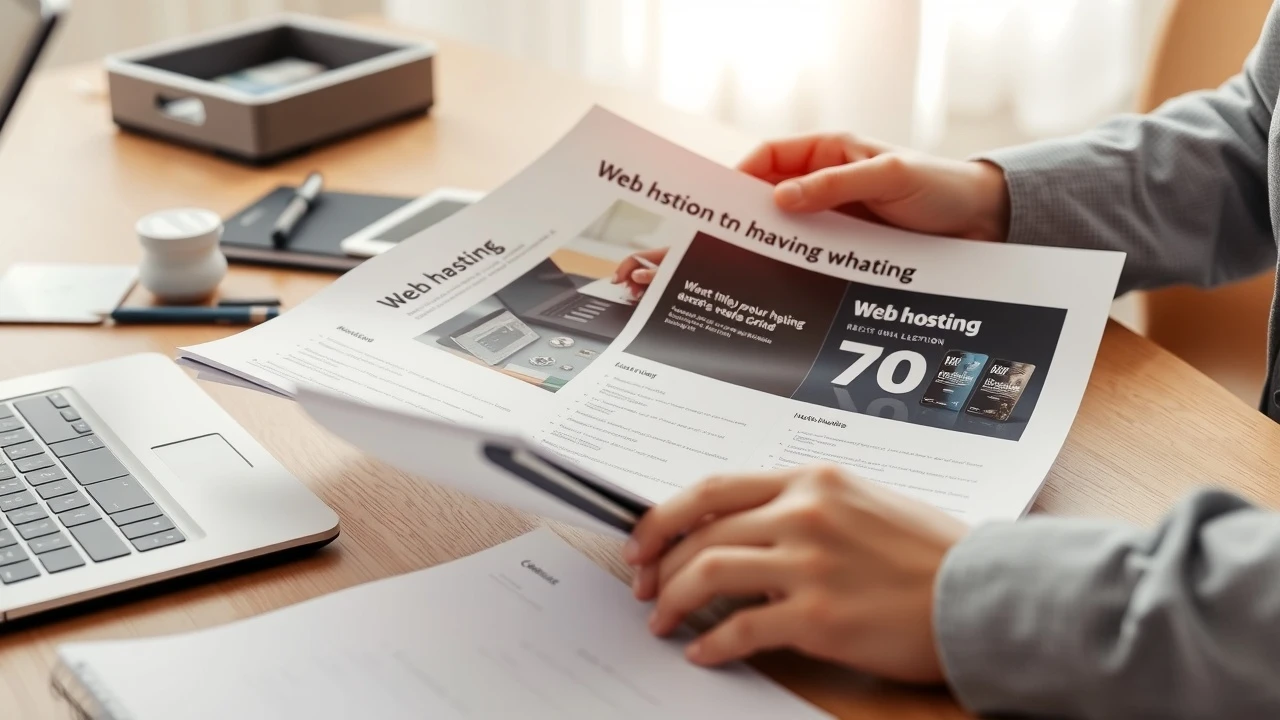 person compare brochures de services d hebergement