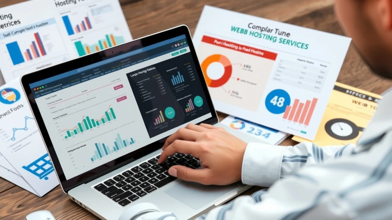 une personne comparant des services dhebergement sur un ordinateur