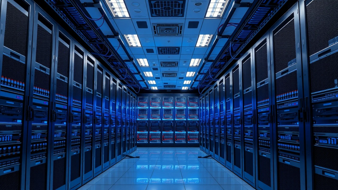 datacenter moderne avec serveurs et équipements réseaux