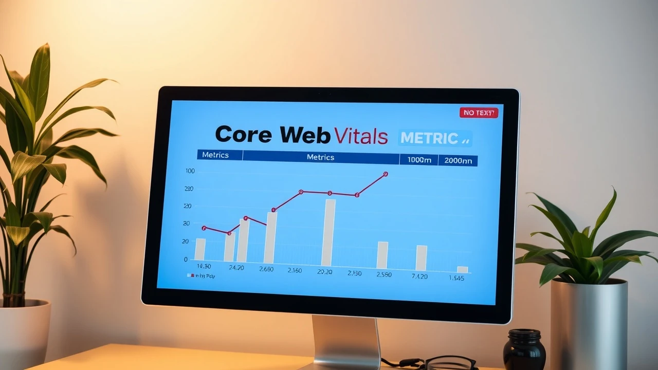 écran d'ordinateur montrant les Core Web Vitals