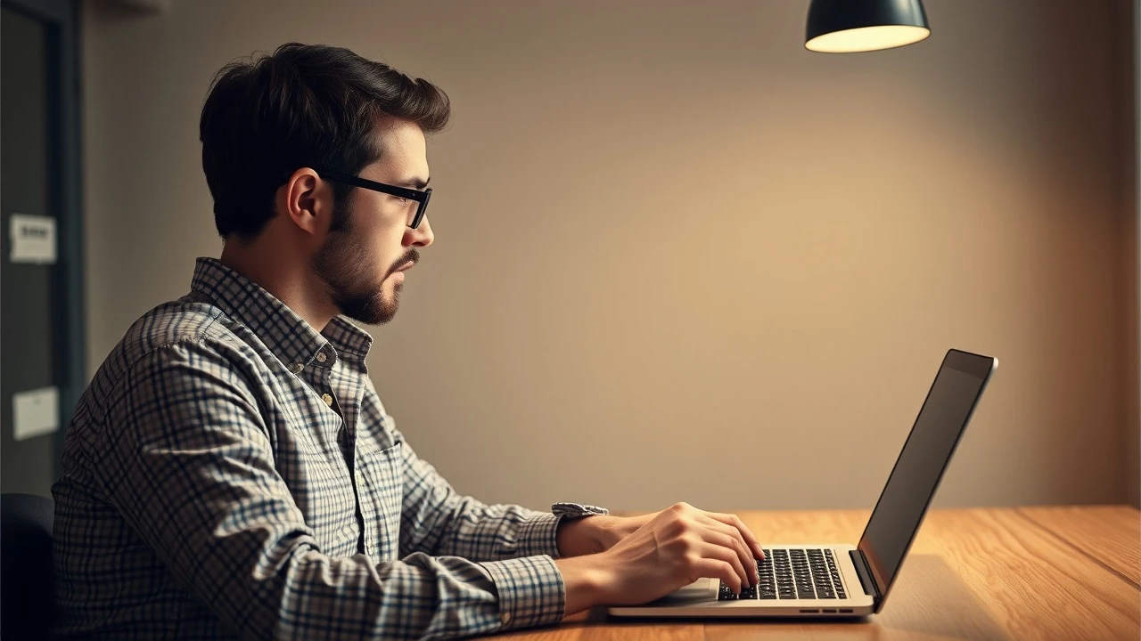une personne examinant des plans d'hébergement web