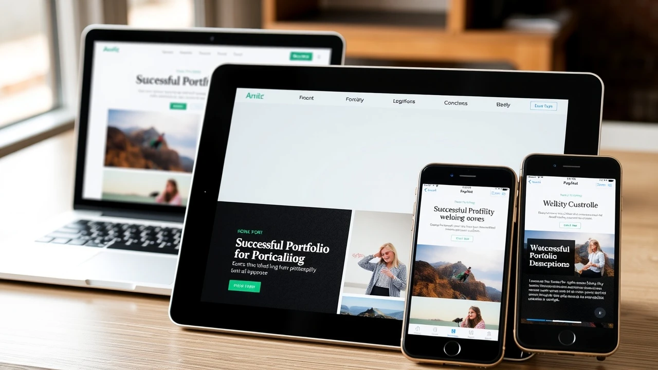 exemples de portfolios réussis sur plusieurs appareils