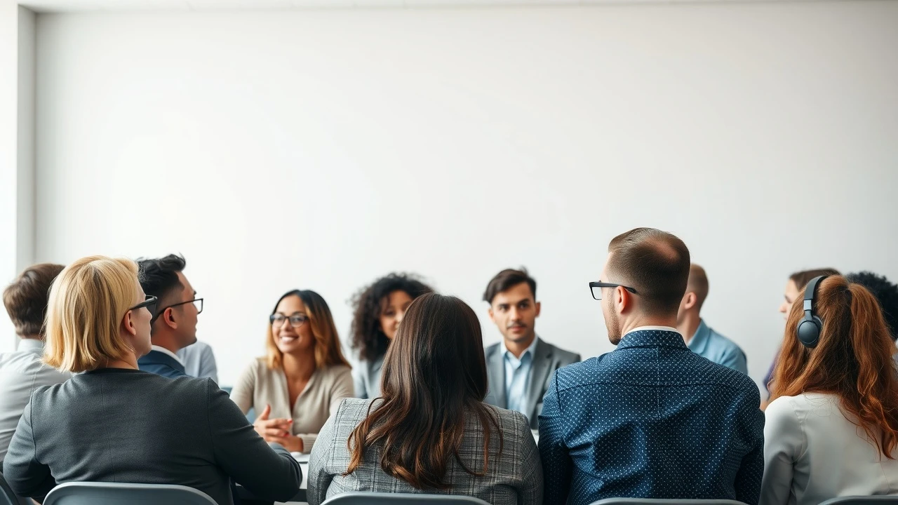 groupe de personnes discutant de témoignages sur l'hébergement WordPress