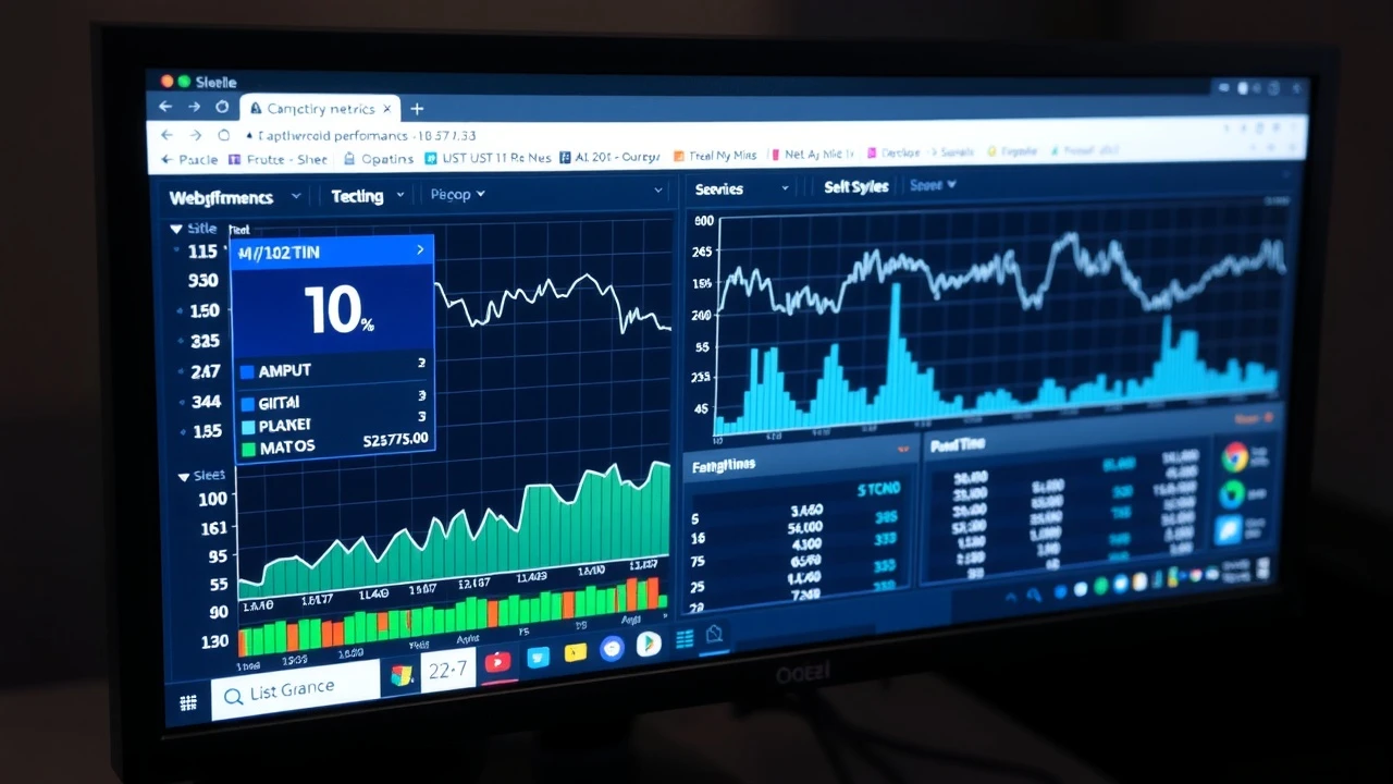 ordinateur affichant des statistiques de performance dapplications