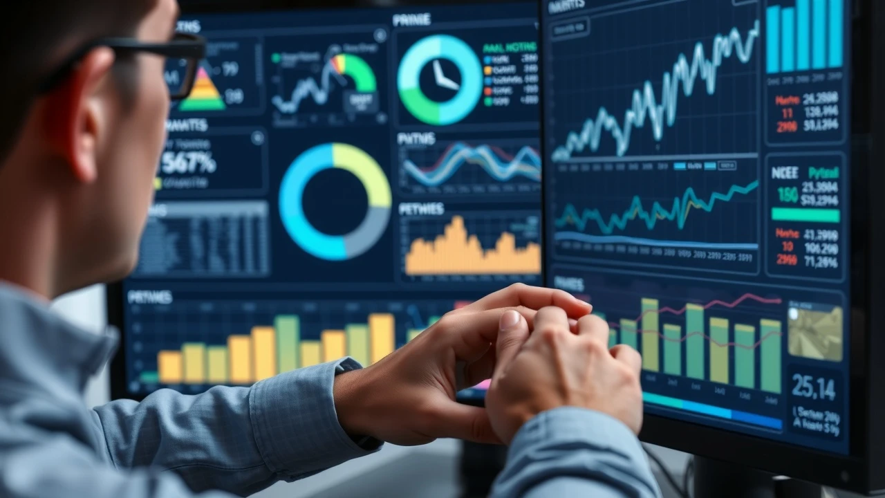 person regardant des statistiques de performance d'hébergement