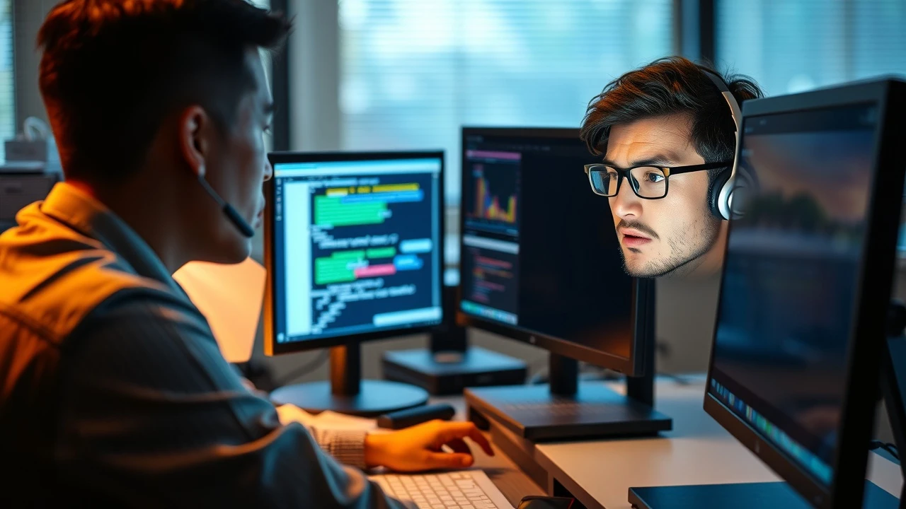 person communiquant avec le service client par ordinateur