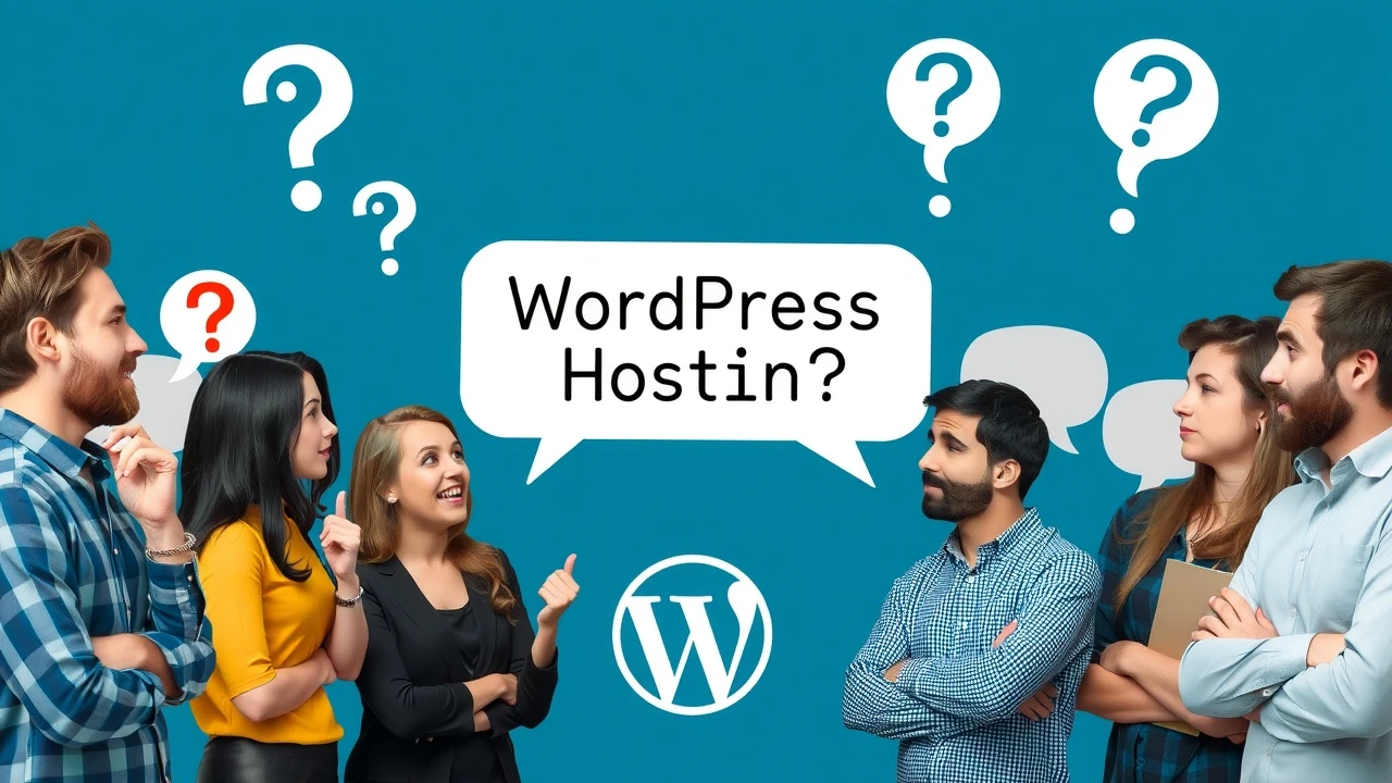 personnes posant des questions sur l'hébergement WordPress