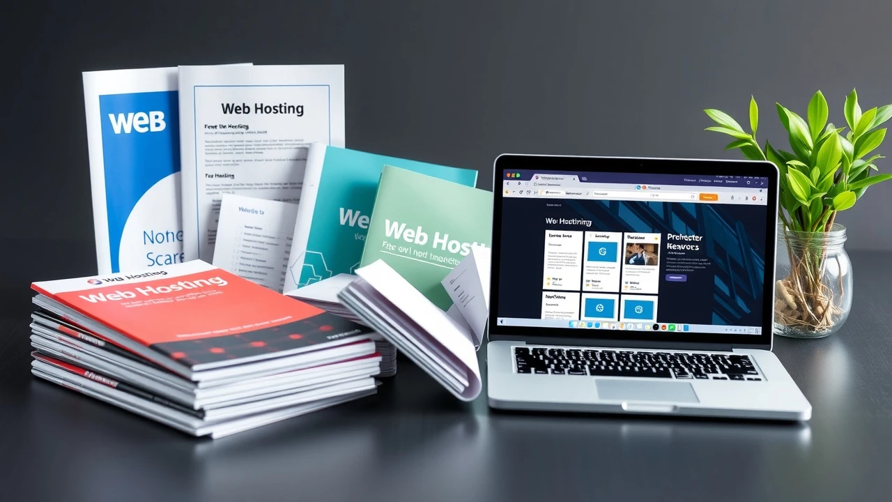 ressources d'hébergement web sur une table