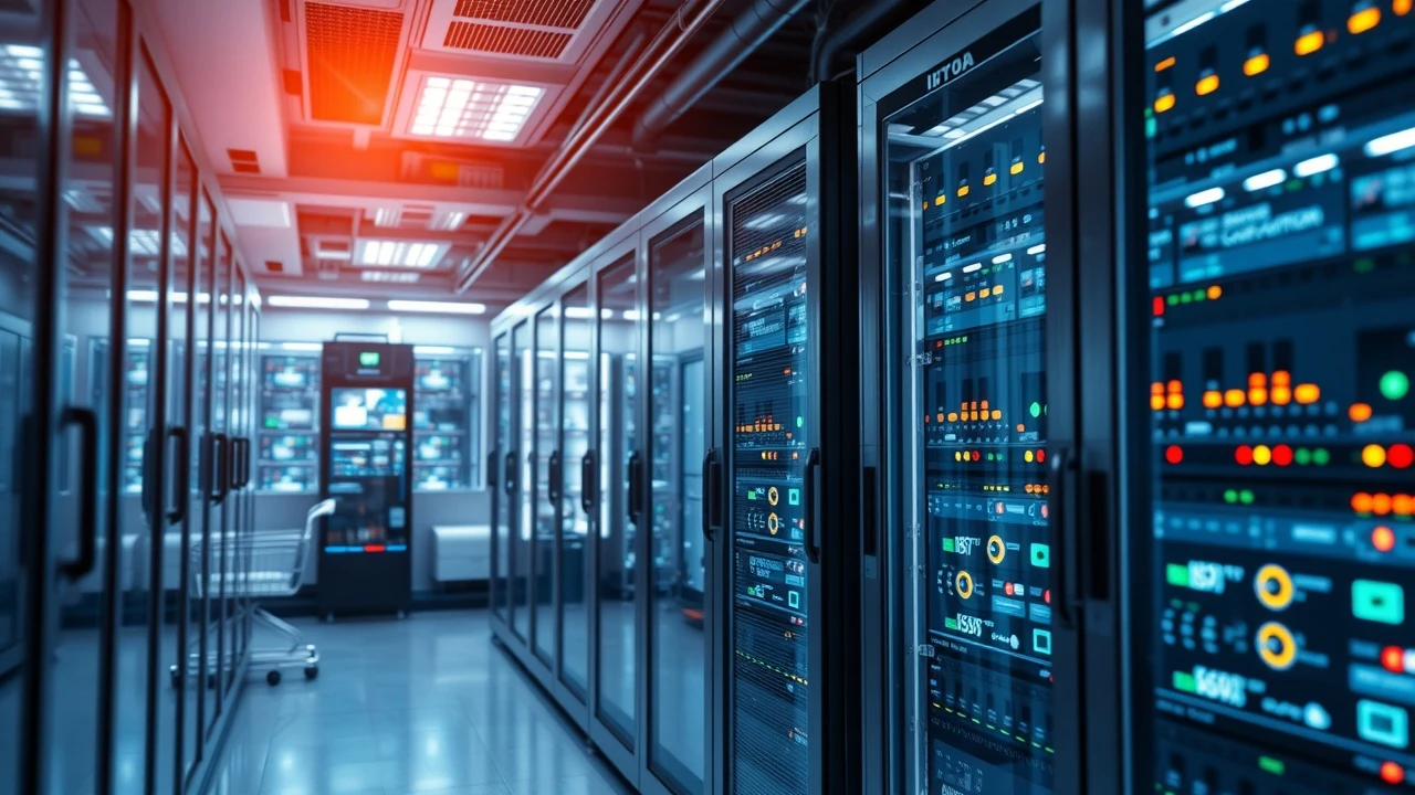 salle de serveur moderne pour e-commerce