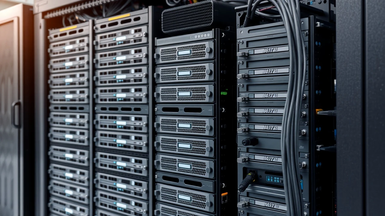 serveur et câblage dans un environnement informatique