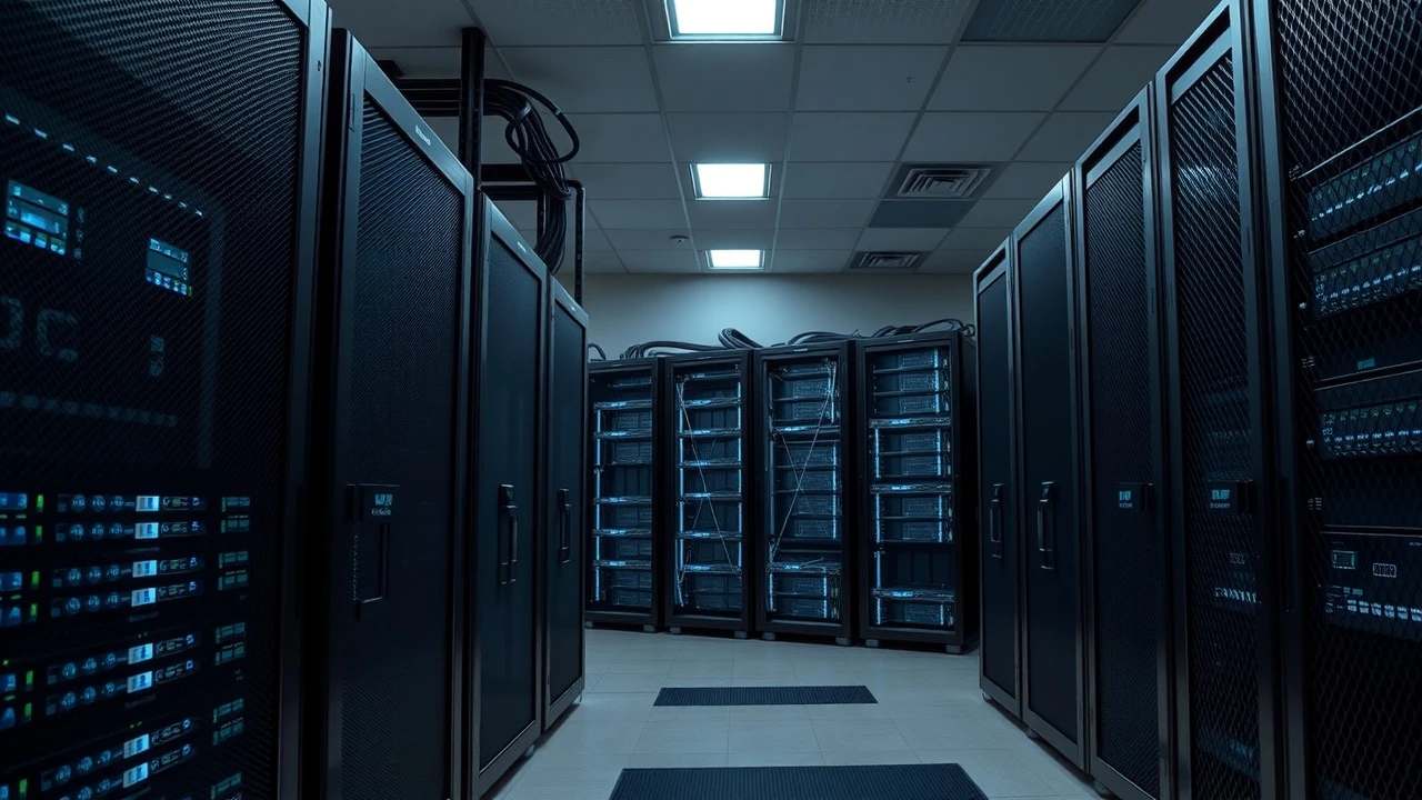 salle des serveurs avec des serveurs cloud privés