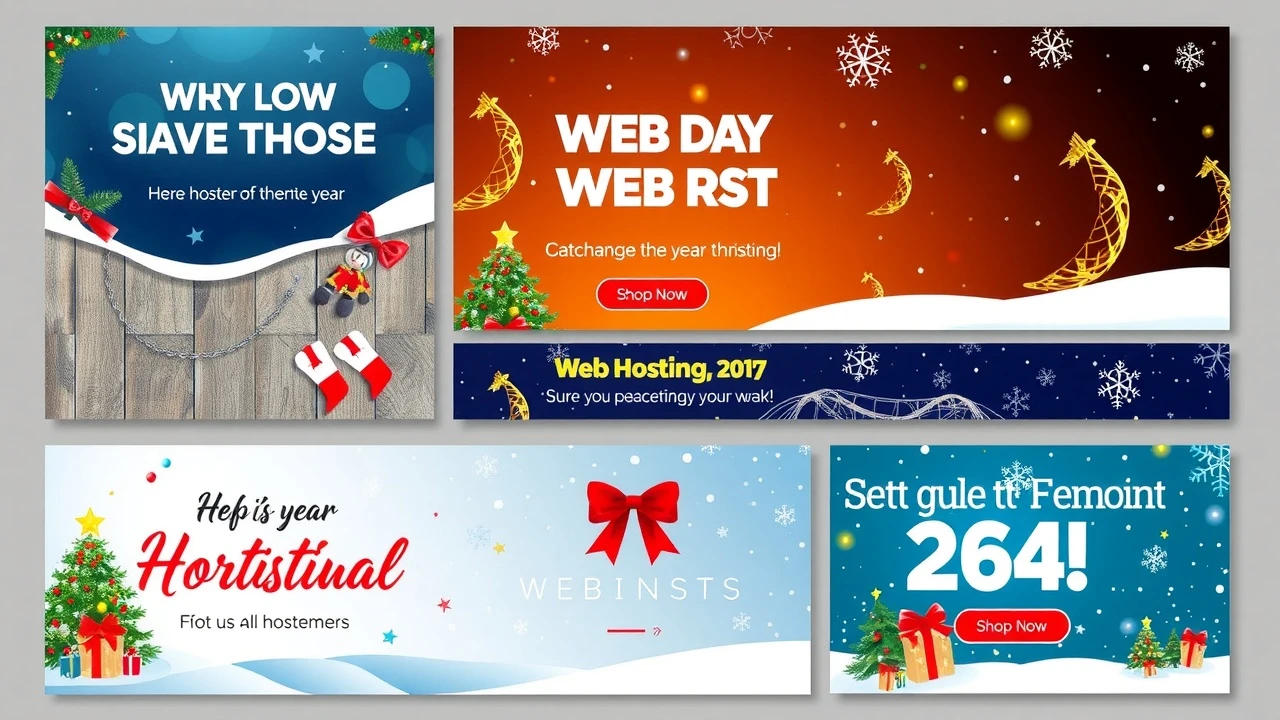 Bannières de promotions pour l'hébergement web saisonnier