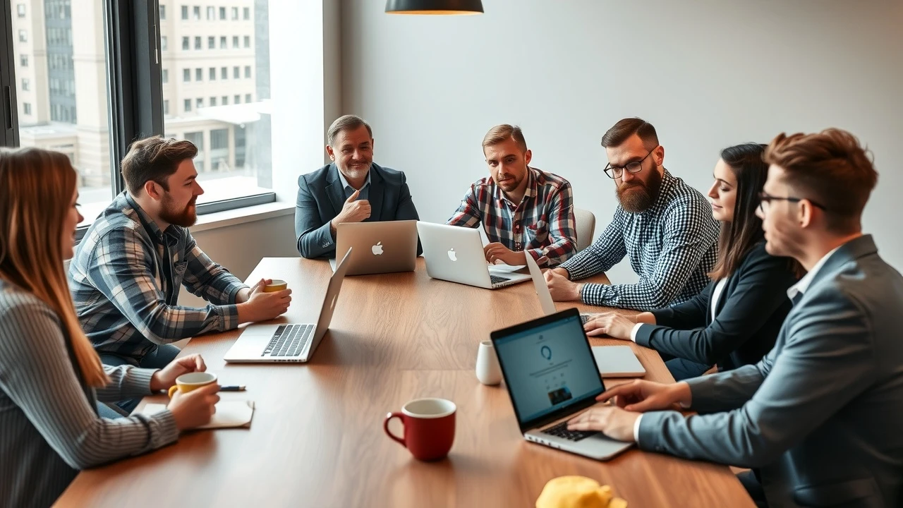 des blogueurs discutant dhebergement sur des ordinateurs