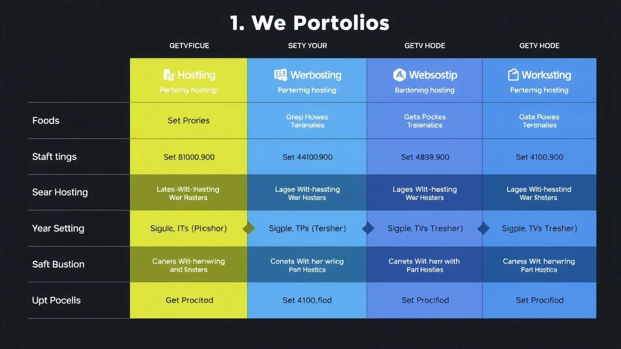 graphique comparatif des services dhebergement pour portfolios
