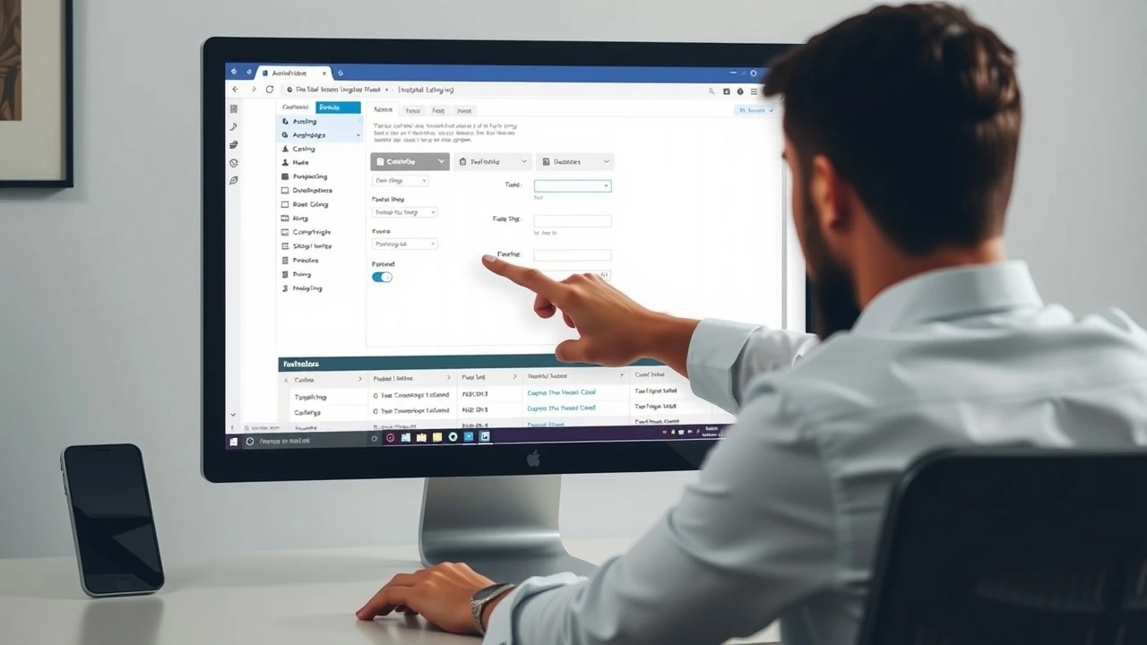 person configure Anahita CMS sur un ordinateur
