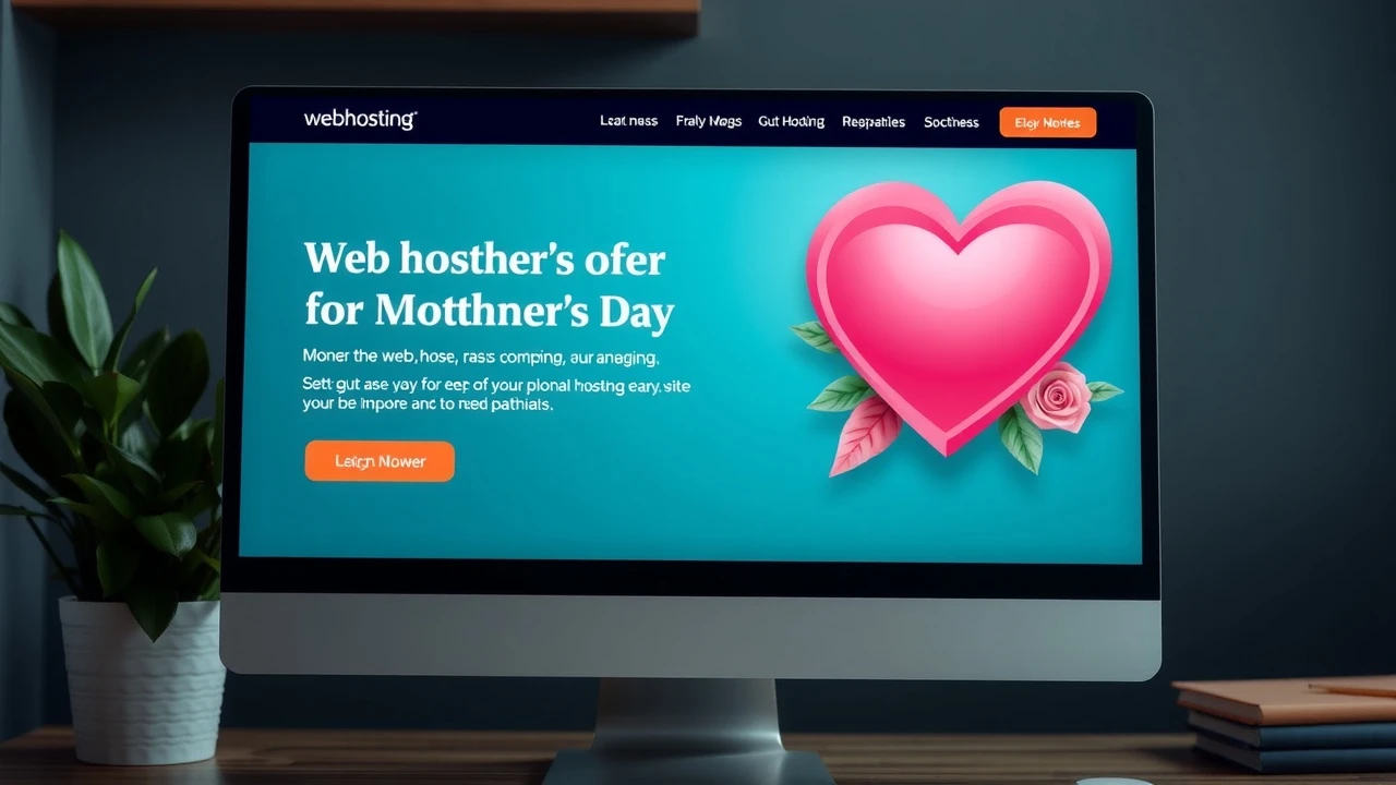 écran d ordinateur avec offre d hébergement web