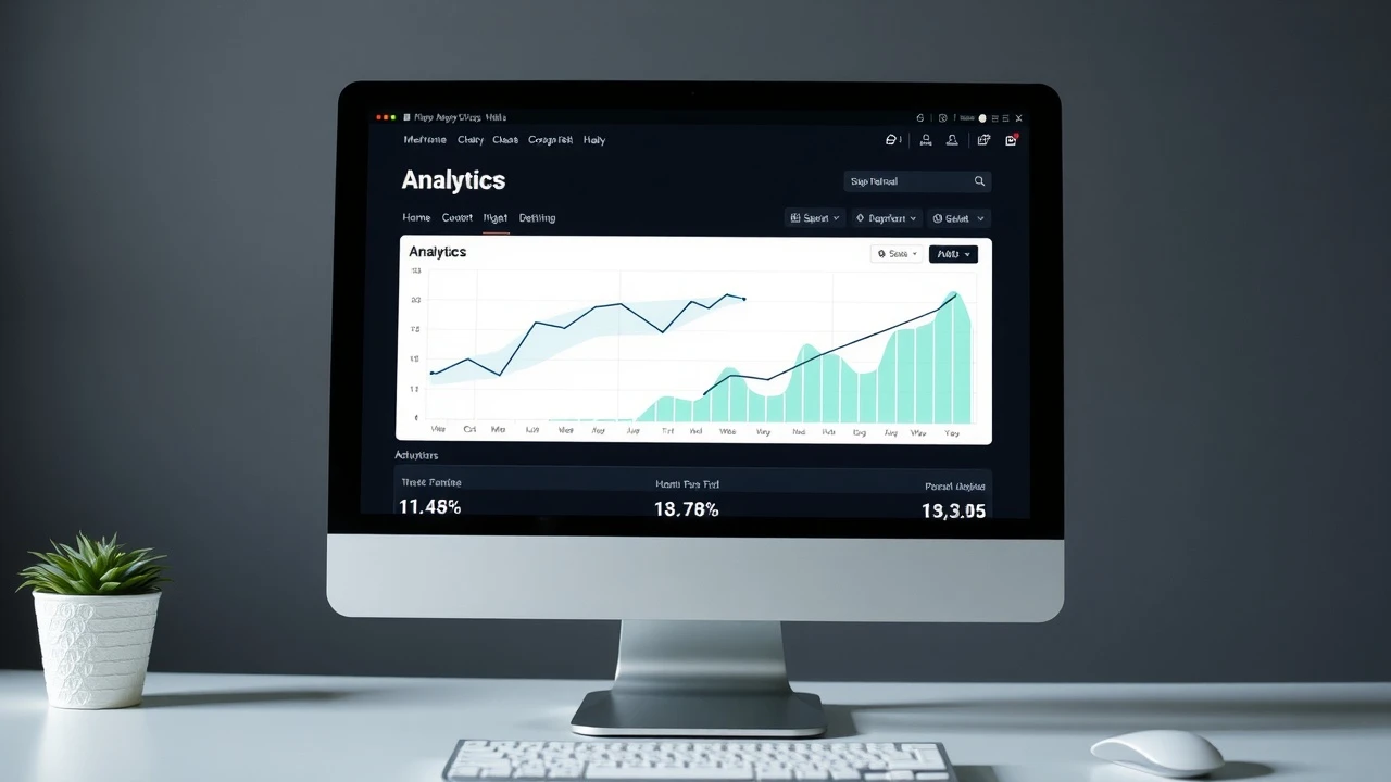 écran d'ordinateur avec analyses de site web affichées