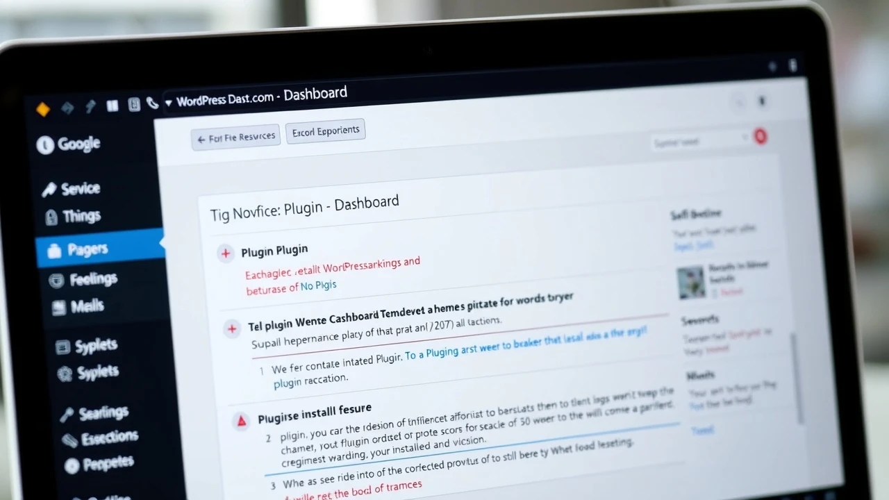 écran d'ordinateur affichant des messages d'erreur WordPress