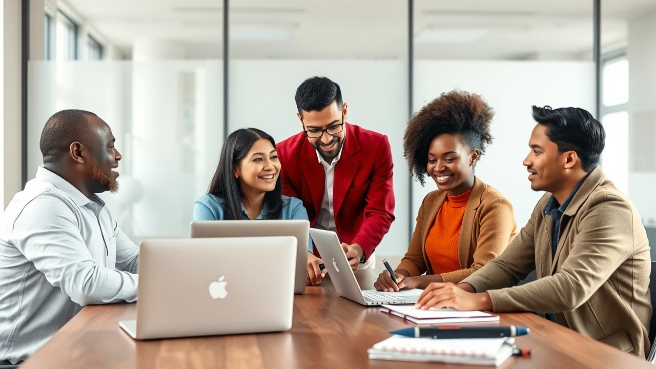 groupe d'entrepreneurs discutant de l'e-commerce