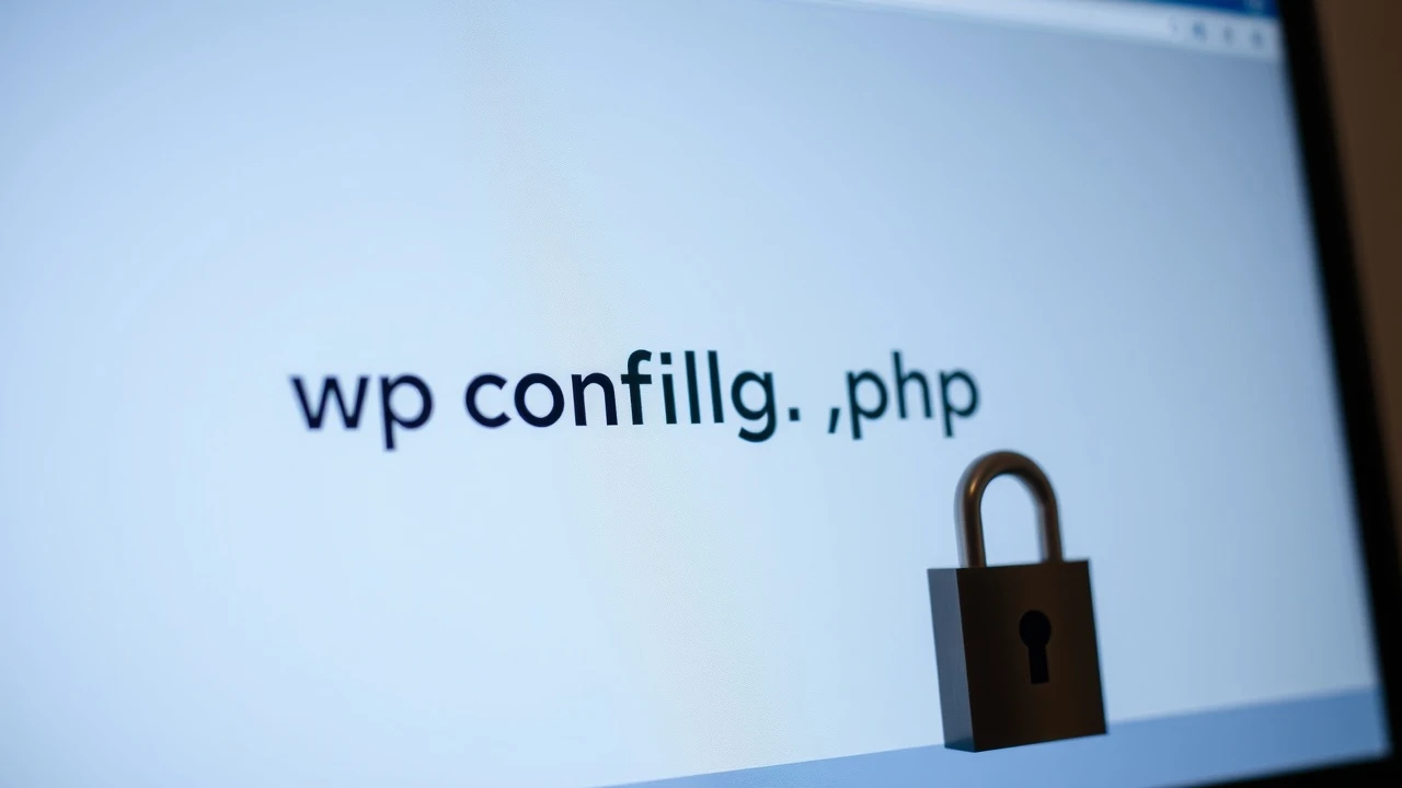 fichier wp-config.php sécurisé avec un cadenas