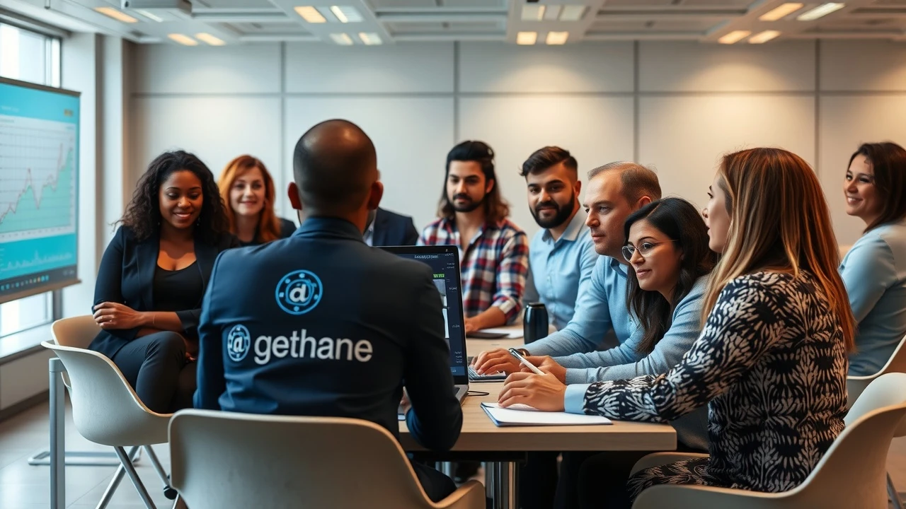 groupe de personnes lors d'un atelier sur le marketing digital