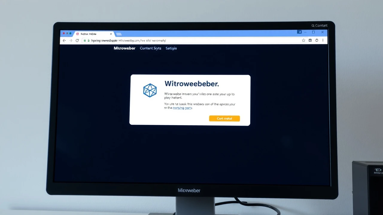 écran d'ordinateur montrant l'installation de Microweber