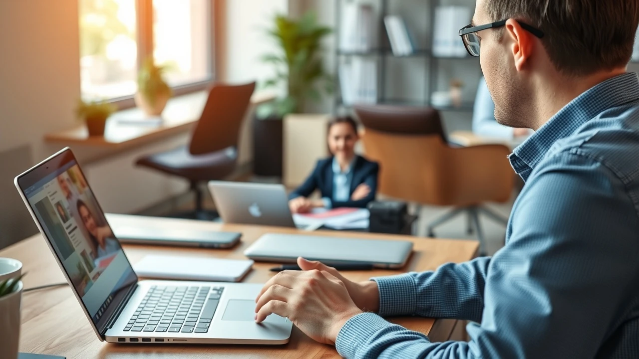 person en réunion vidéo sur la protection des données
