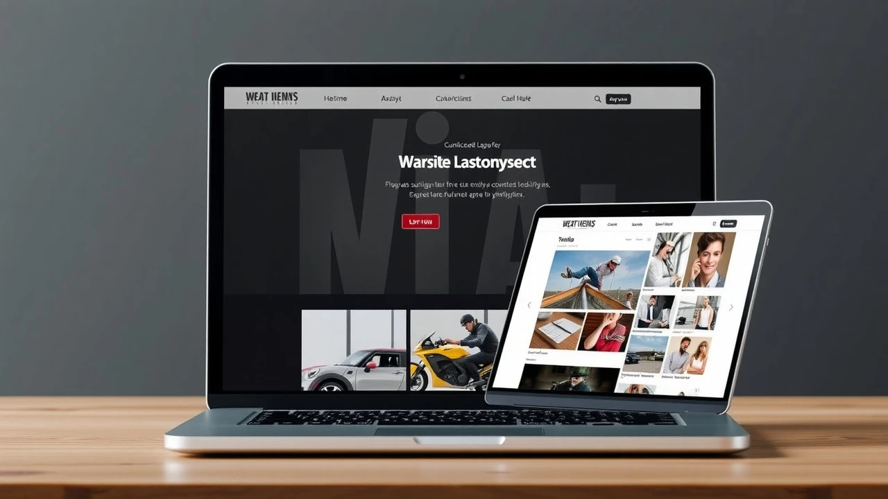 portfolio digital sur un ordinateur portable bien conçu