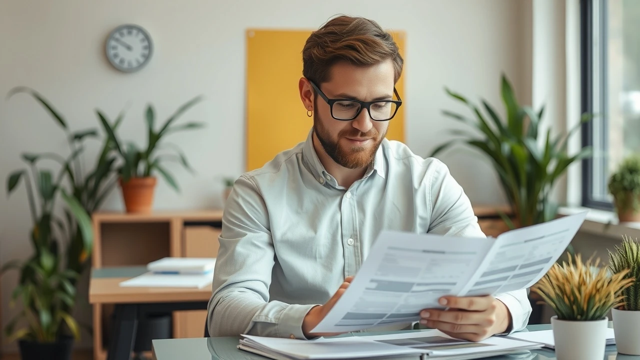 proprietaire de petite entreprise avec documents financiers