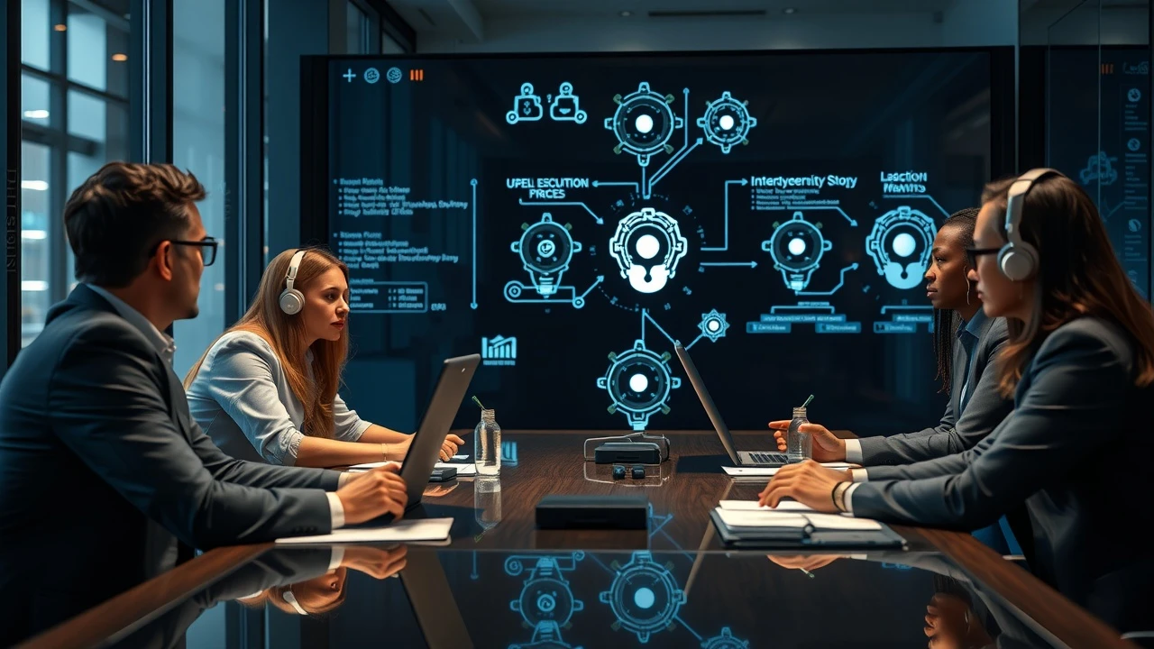 réunion professionnelle sur la cybersécurité et l'intelligence artificielle