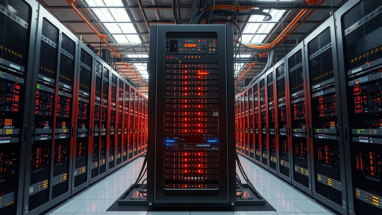 salle de serveurs avec systèmes de cache optimisés