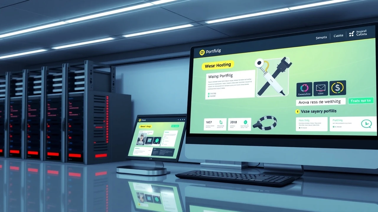 serveur dhebergement de portfolio avec design moderne