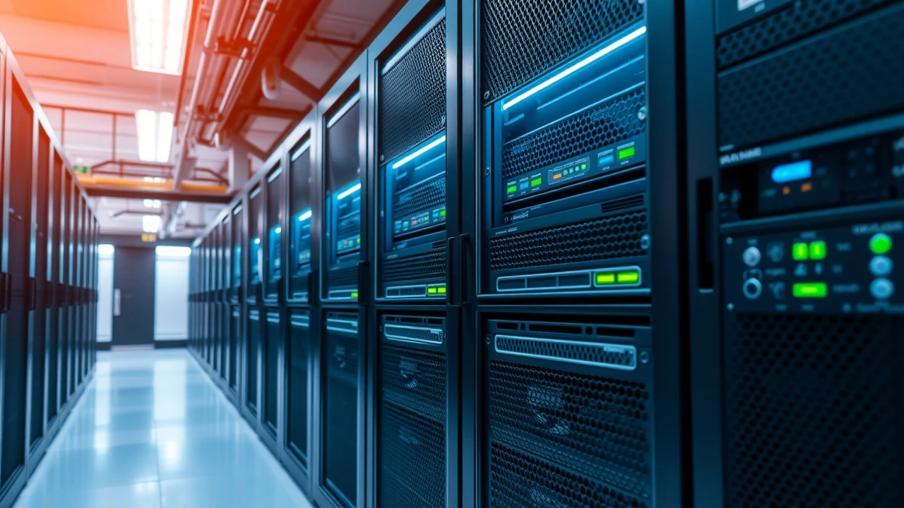 serveur d'hébergement web dans un centre de données