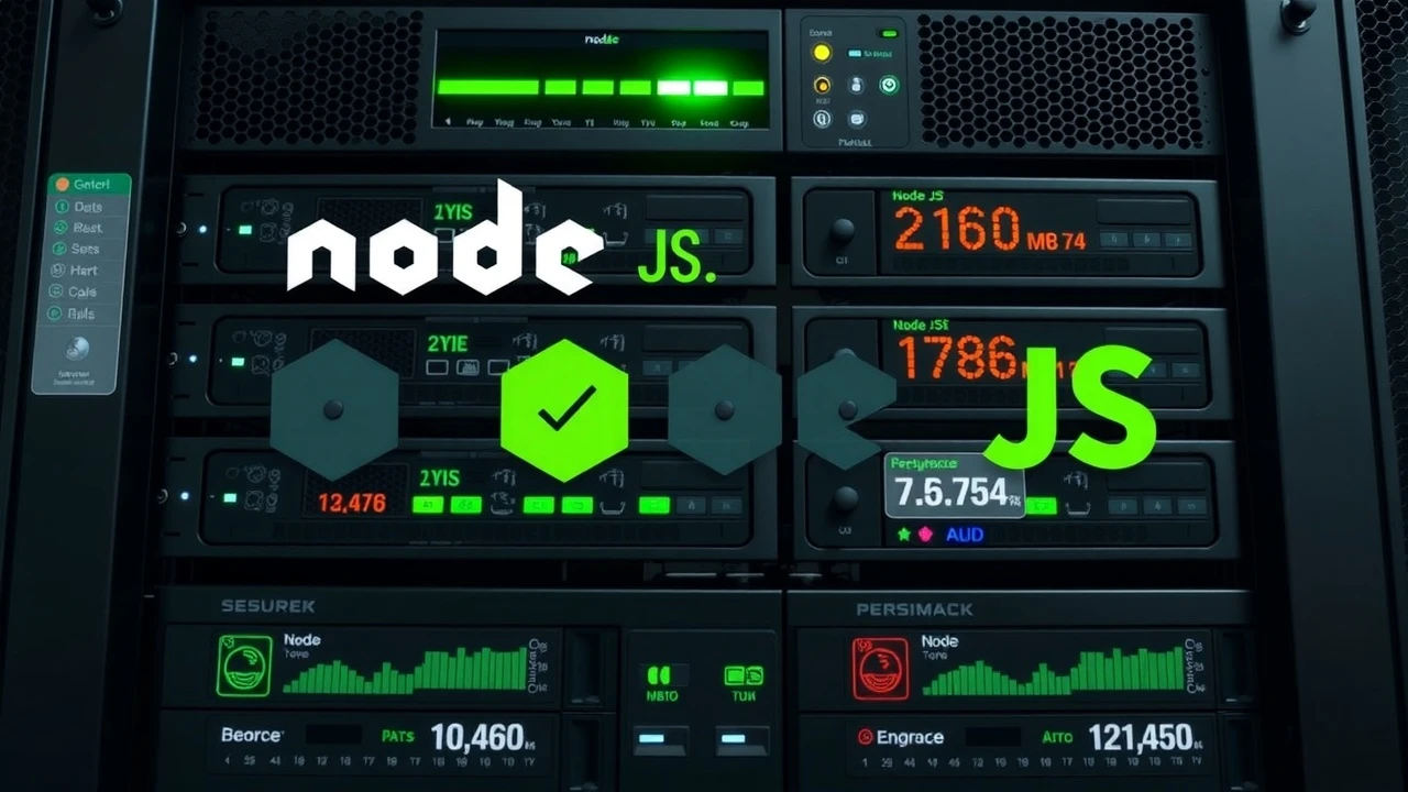 serveurs avec indicateurs de performances Node JS