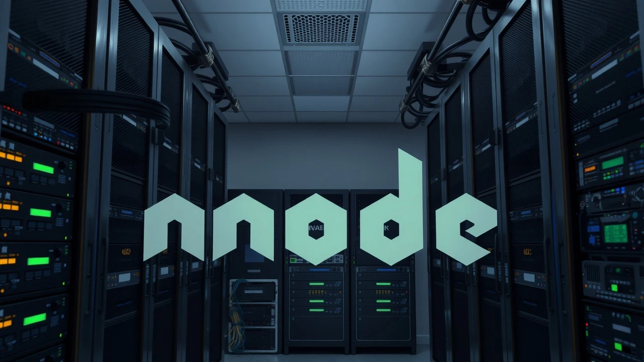 serveurs Node JS dans une salle de serveur