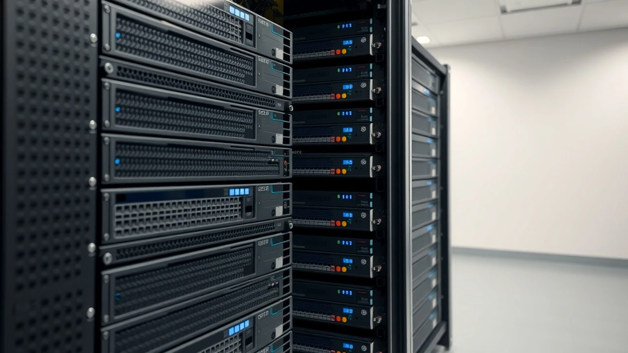 serveurs dans un rack bien organisé