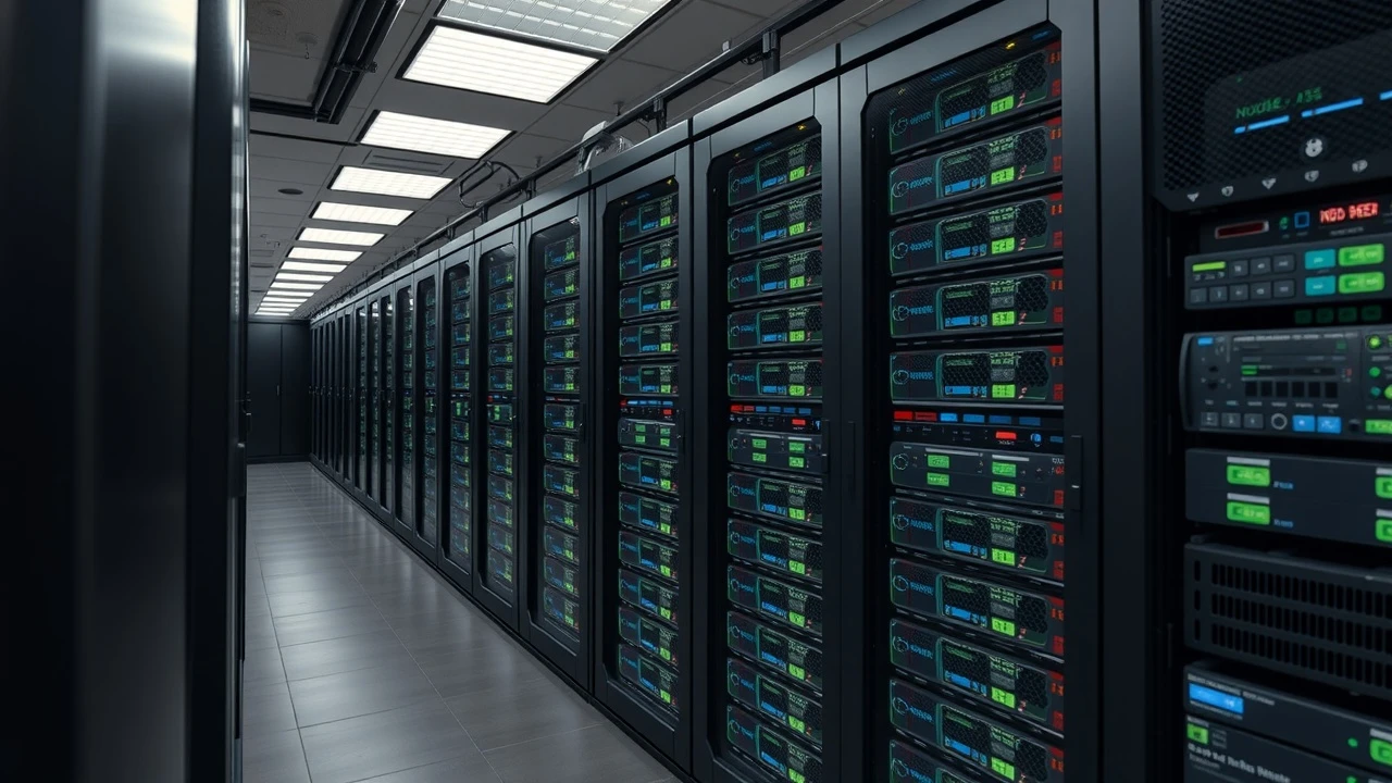 serveurs dans une salle dhebergement pour applications Node JS
