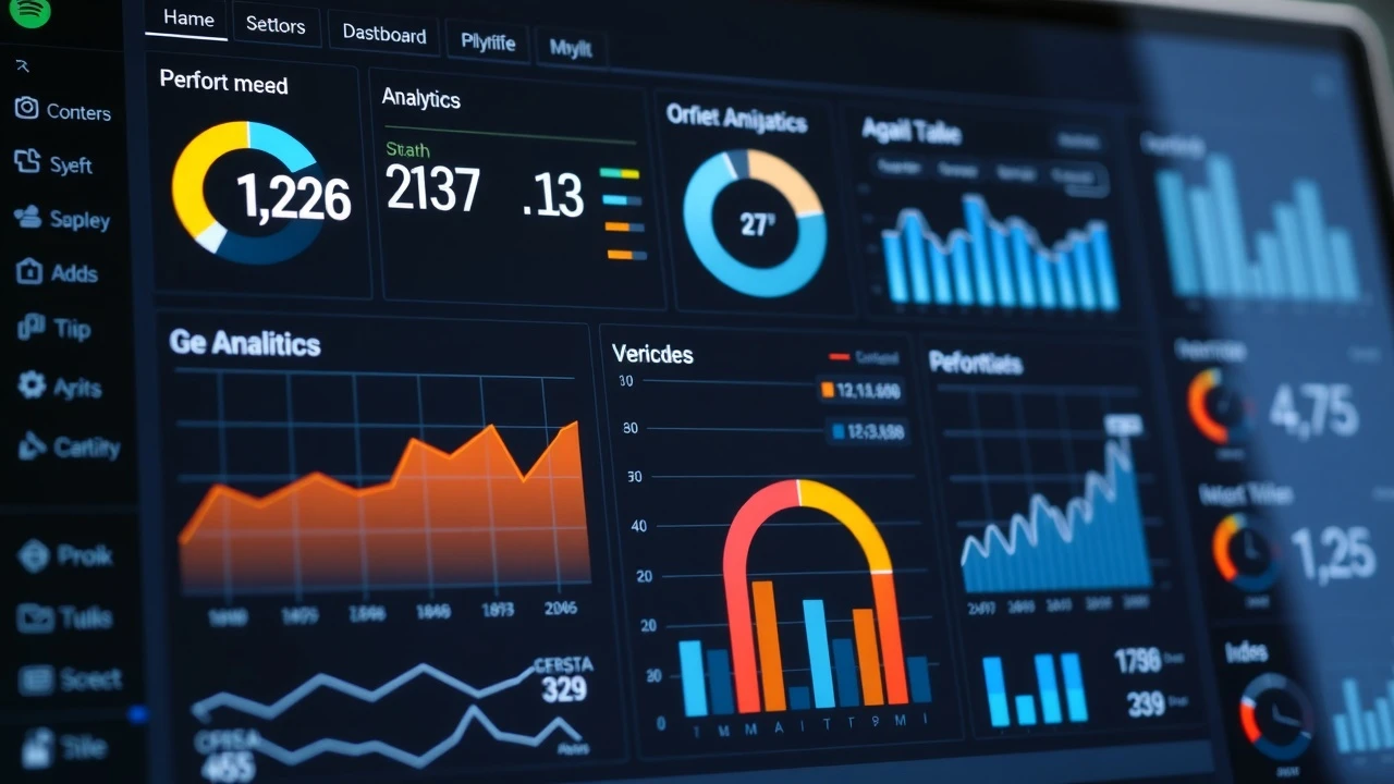 tableau de bord montrant des indicateurs de performance web