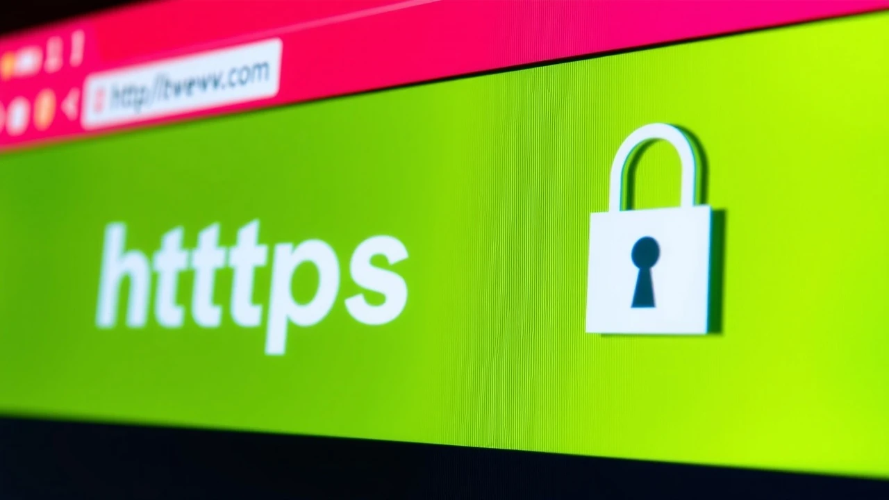 interface de site web avec symbole HTTPS et cadenas