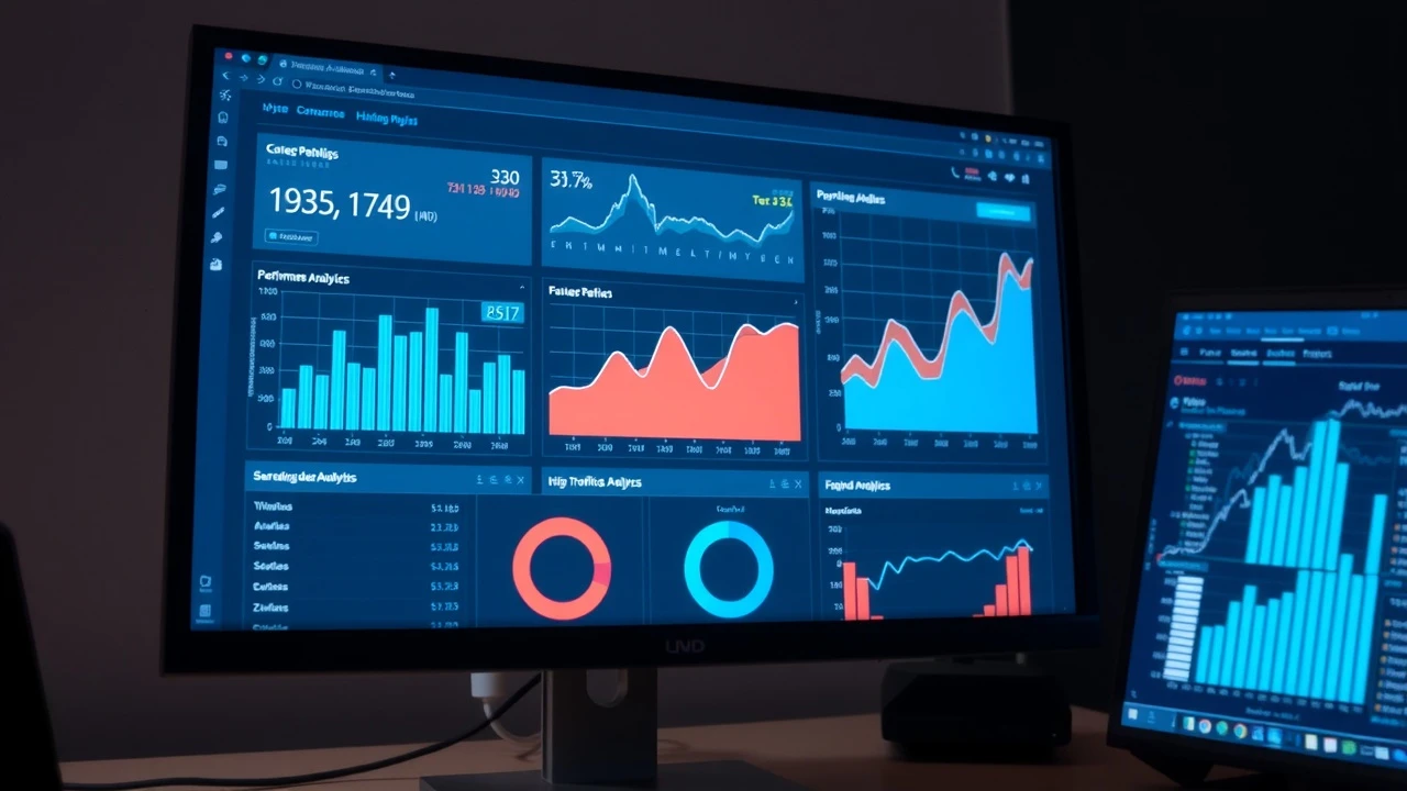 monitor affichant des graphiques de performance web