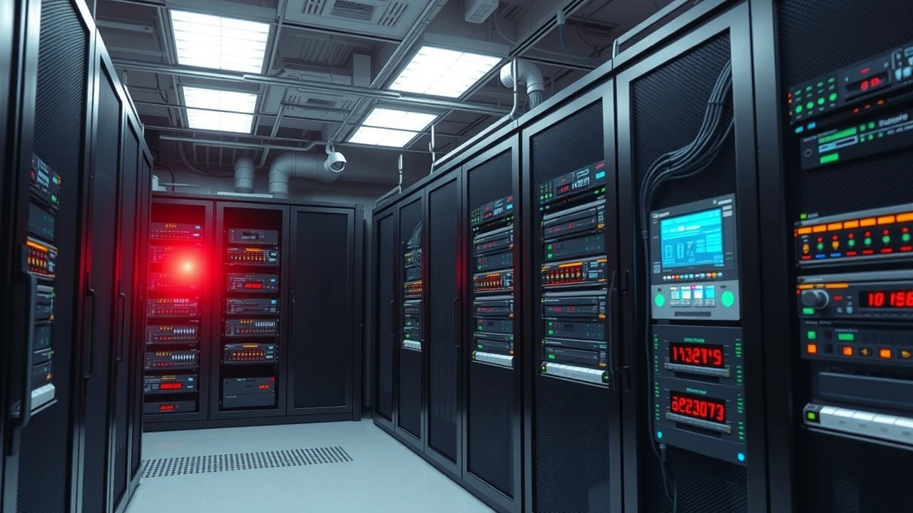 salle de serveurs avec equipements de securite