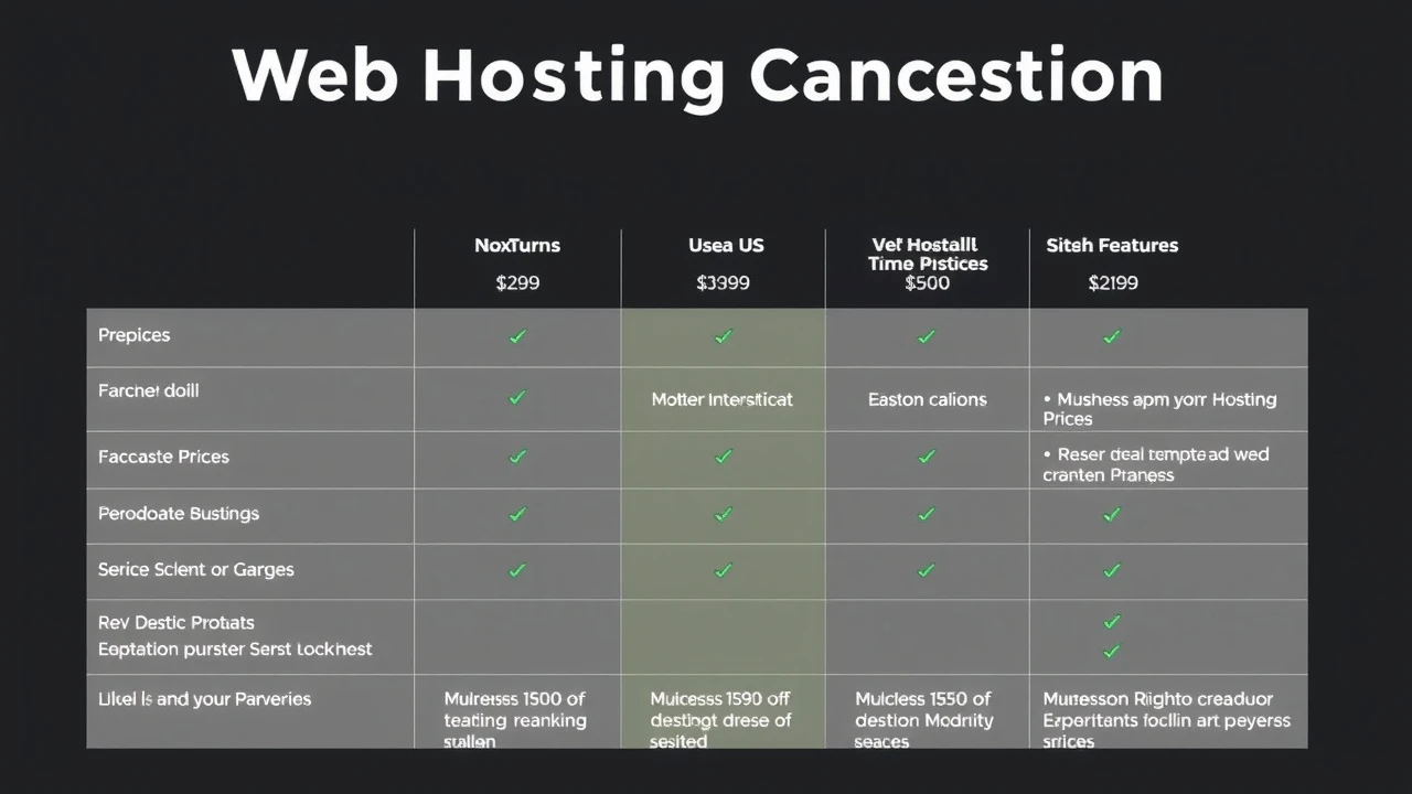 tableau comparatif des prix dhebergement web