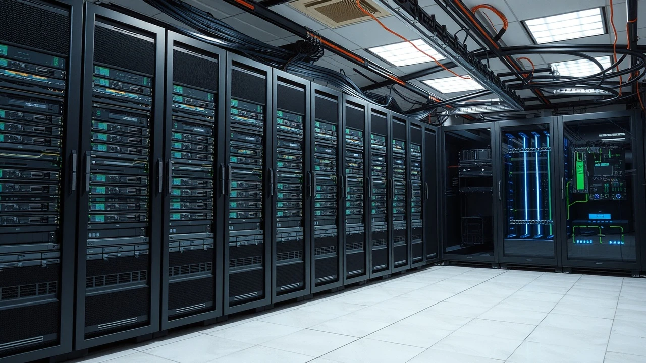 serveurs de haute performance dans une salle de serveur