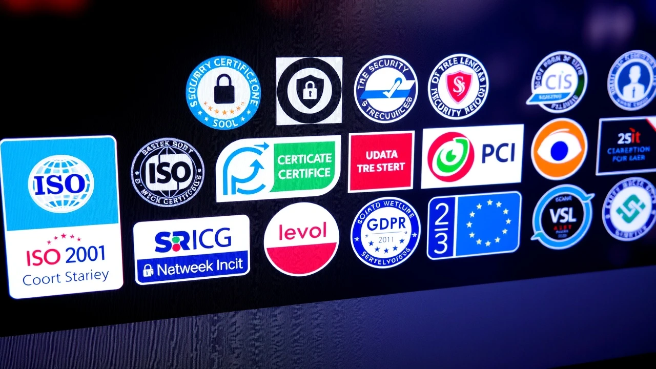 collection de badges de certificats de securite