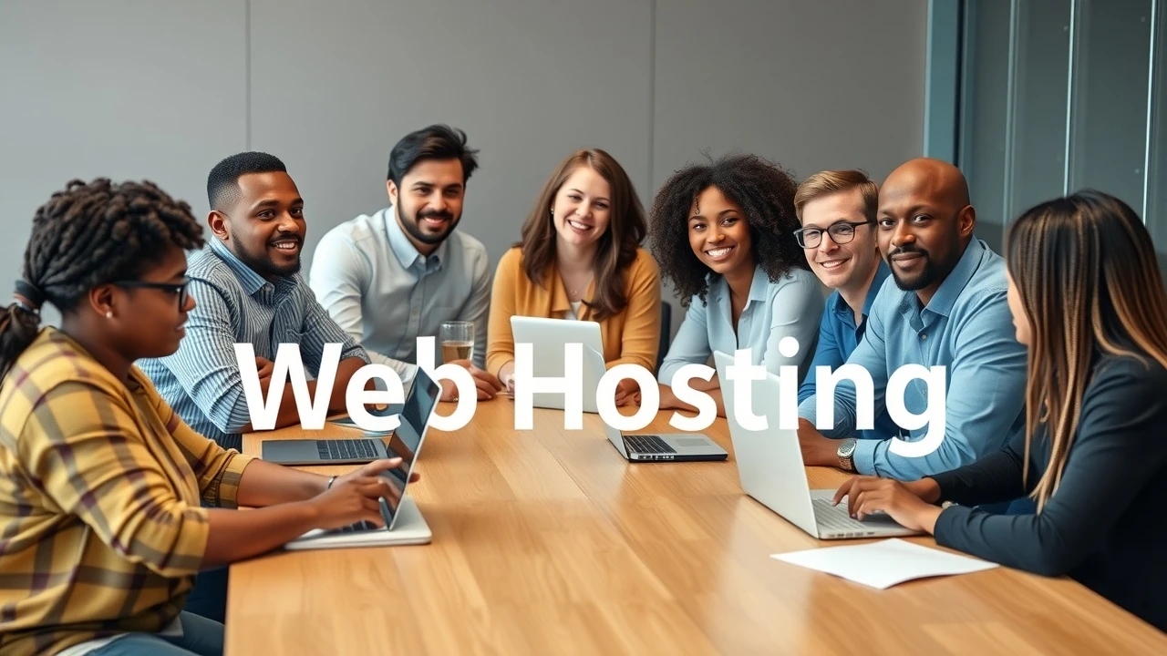 groupe de personnes discutant des services dhebergement web