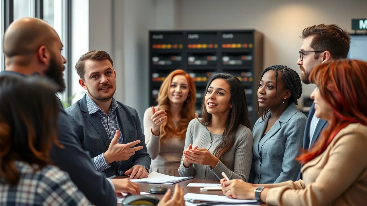 groupe de personnes posant des questions sur lhebergement web