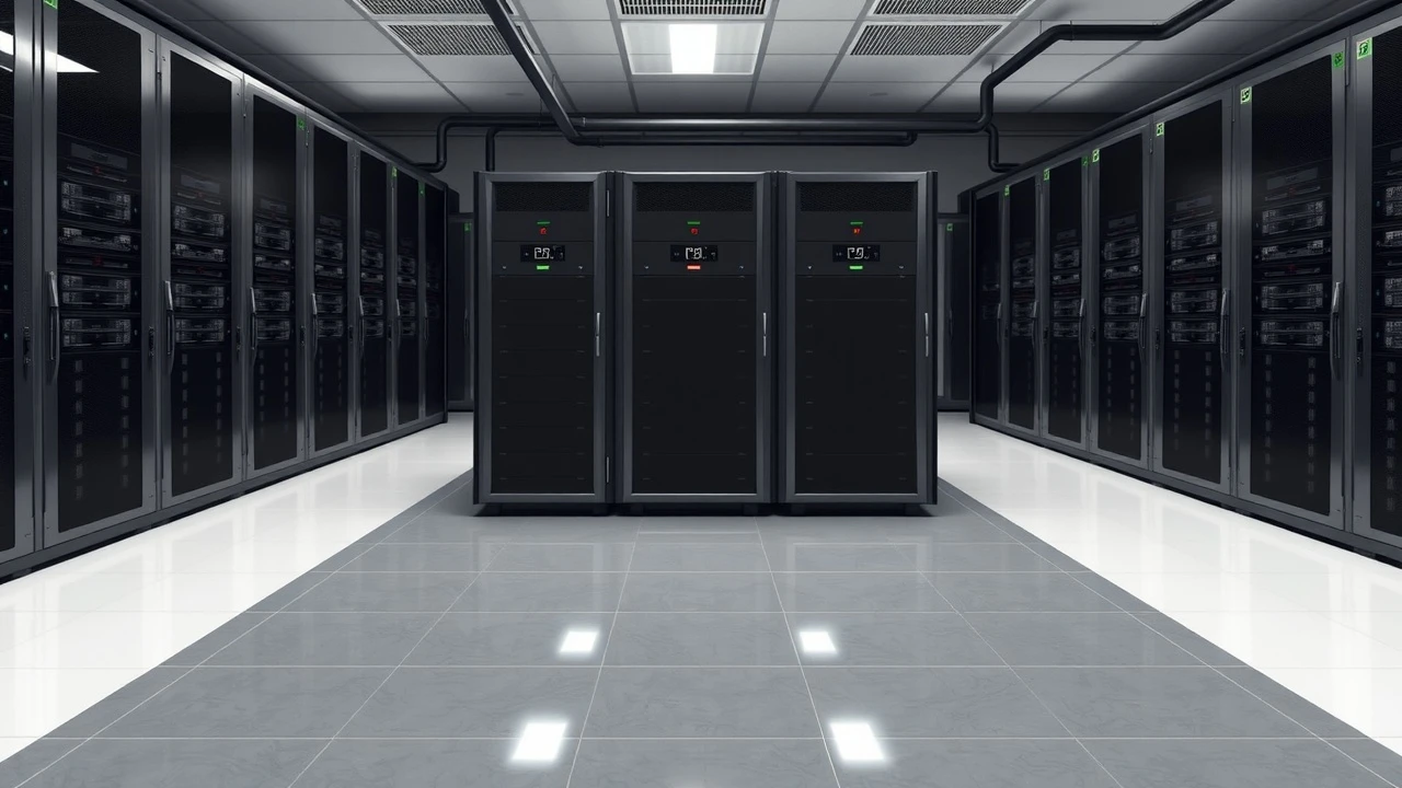 salle de serveur avec des dispositifs de sauvegarde